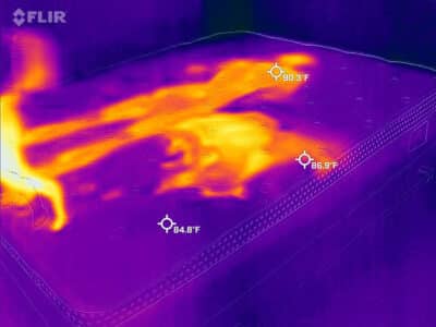 Winkbed Cooling Before WinkBed cooling test - before
