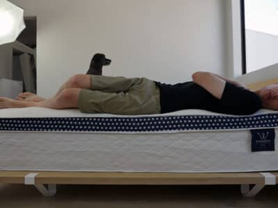 WinkBed Plus back sleeping