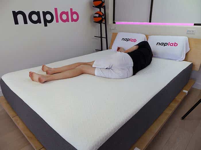 Lying on the Tranquillium BedInABox mattress