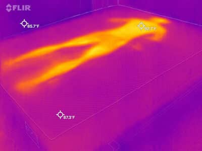 GhostBed Classic cooling test - before 
