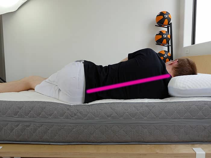 Ghostbed Luxe Side Sleeping Spine Ghostbed Luxe - spine alignment while side sleeping