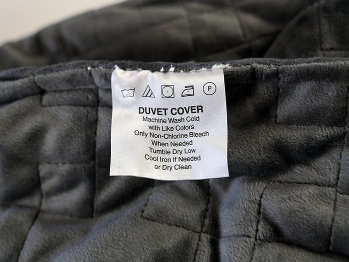 Gravity Blanket - instructions for care