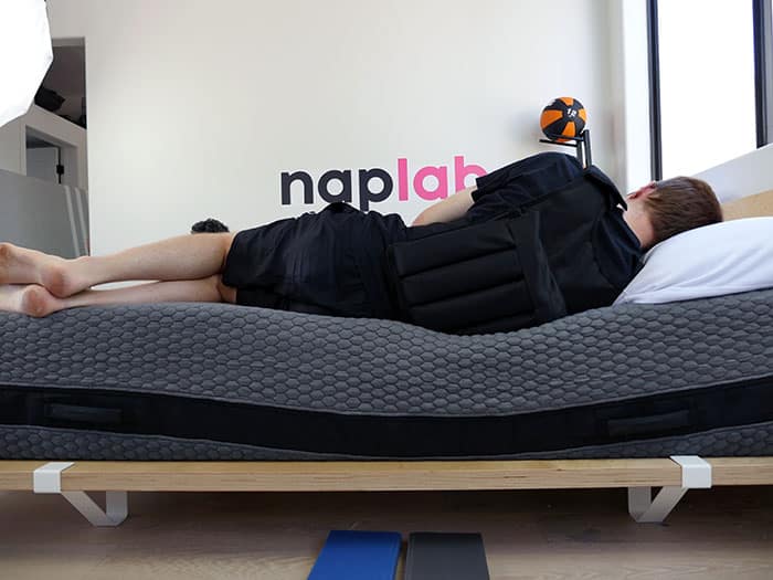 Layla - soft side - edge support when lying on edge (weighted vest)