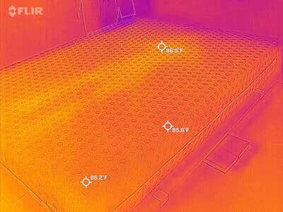 Layla memory foam - firm side - cooling test (after)