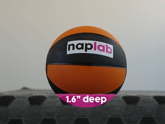 Layla memory foam - firm side - sinkage test