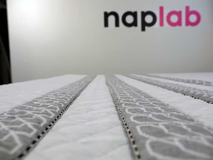 Leesa Hybrid mattress cover stripes