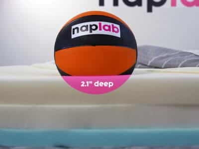 Leesa Hybrid sinkage test