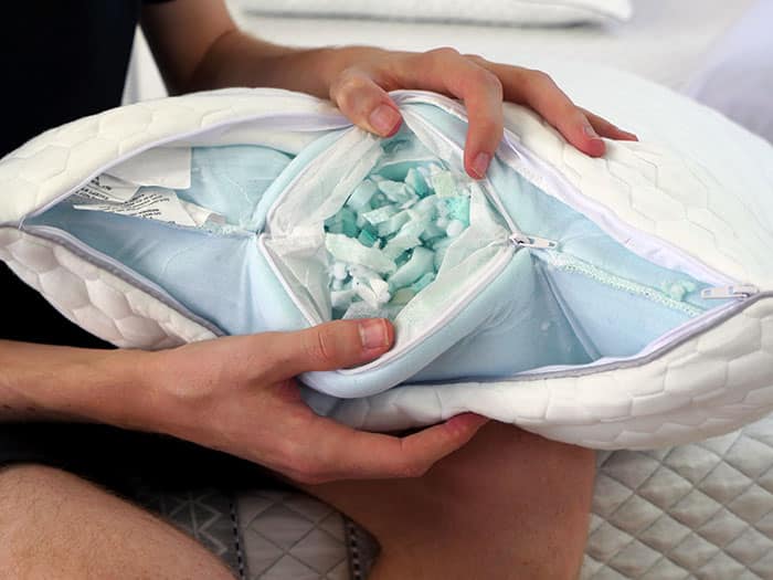 Shredded foam pillow materials