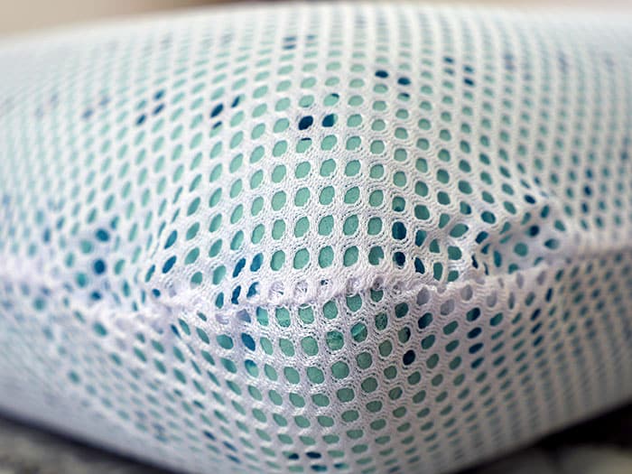 Solid core foam pillow - close up