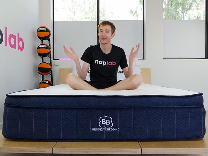 Brooklyn Bedding Aurora Luxe sitting on mattress