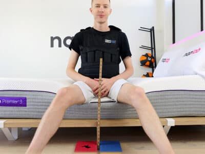 Purple Hybrid Premier 3 edge support with vest