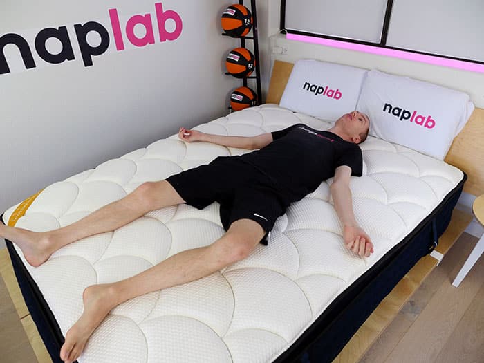 DreamCloud Premier Rest back sleeping