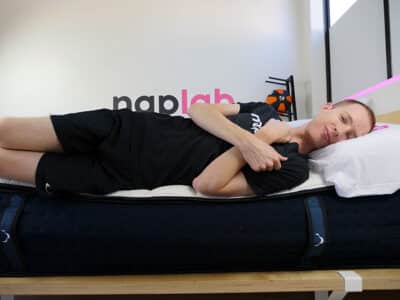 DreamCloud Premier Rest side sleeping