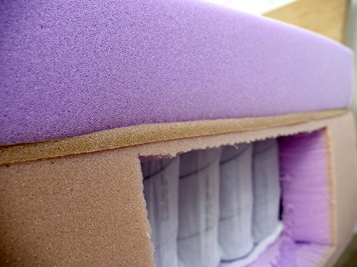 Purple Hybrid Premier 4 middle poly foam layer