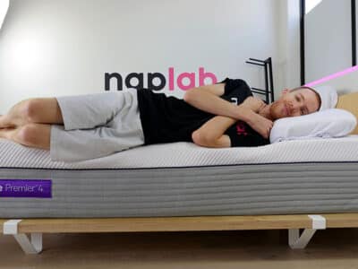 Purple Hybrid Premier 4 side sleeping