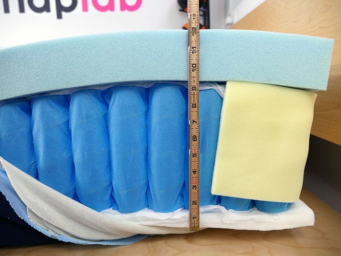 Amerisleep AS3 Hybrid measuring materials