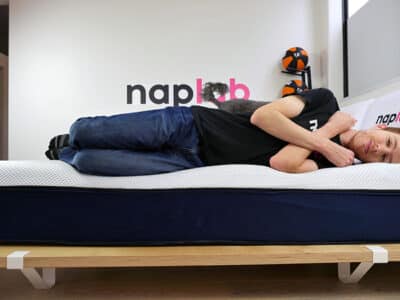 Amerisleep AS3 Hybrid side sleeping