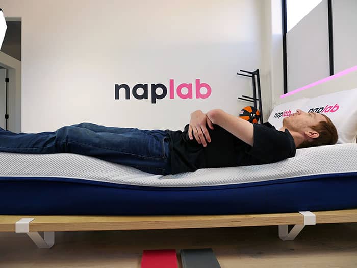 Amerisleep AS3 Foam back sleeping with vest