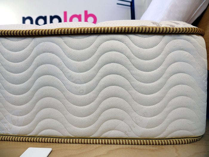 Saatva Modern Foam Side Close Saatva Modern Foam side close-up