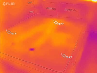 Douglas mattress after cooling test