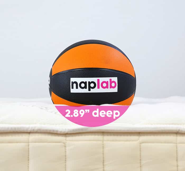 Naturepedic Chorus Sinkage Test Naturepedic Chorus sinkage test