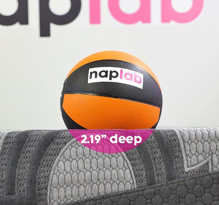 Ashley Sleep Gruve Hybrid sinkage test