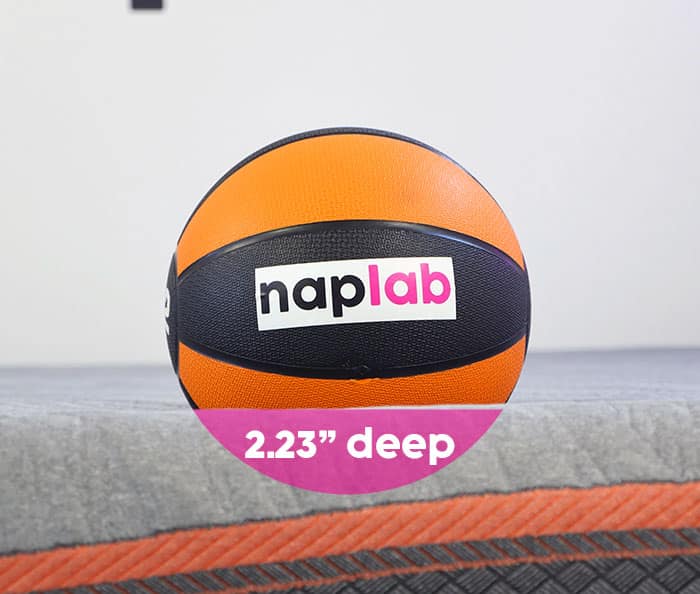 SweetNight Dreamy Memory Foam sinkage test