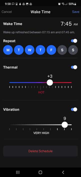 Screenshot Eight Sleep Screenshot Eight Sleep