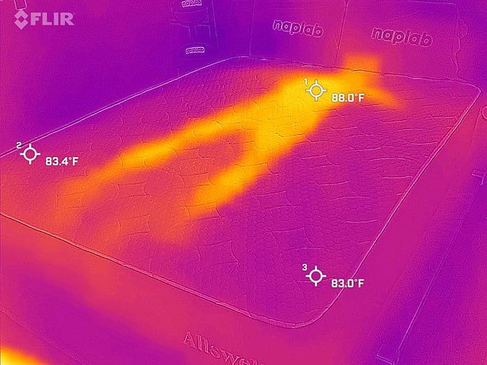 Allswell Cool before cooling test Allswell Cool before cooling test
