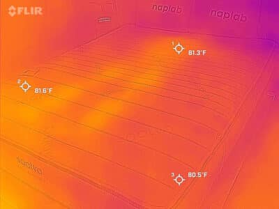 Saatva Memory Foam Hybrid after cooling test