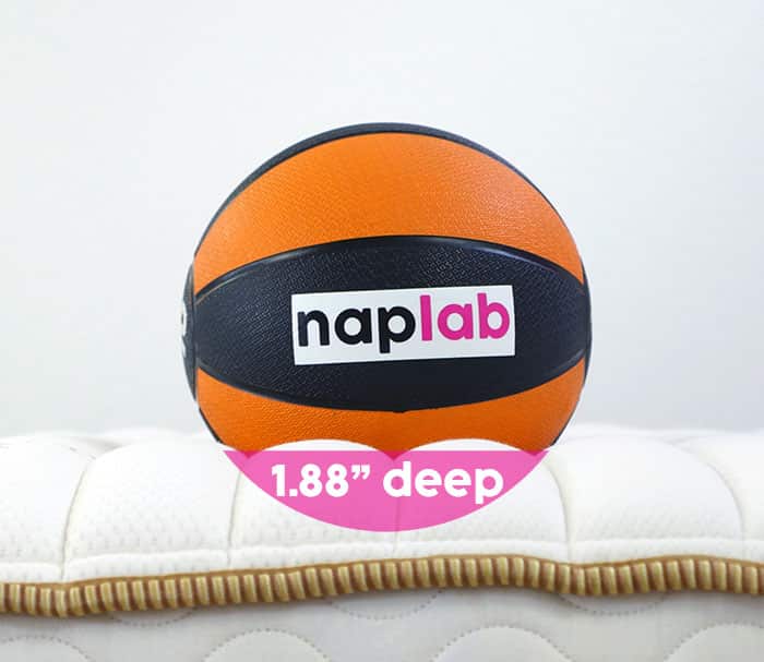 Saatva Memory Foam Hybrid sinkage test