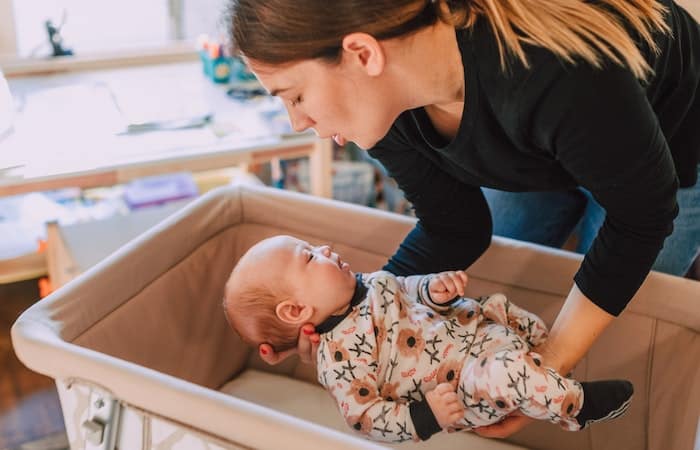 Baby sleeping at night time