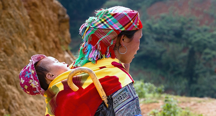 Mom Carrying Sleeping Child Mom Carrying Sleeping Child