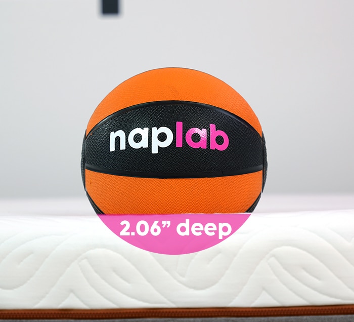 Sleep Science Copper Memory Foam Sinkage Test