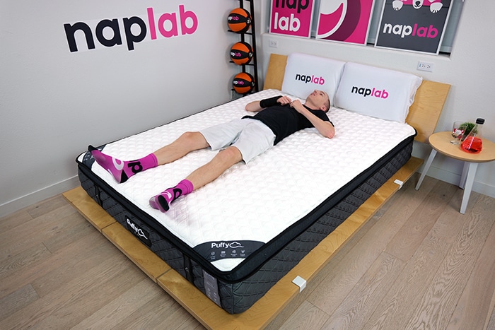 Puffy Lux Hybrid 2024 Back Sleeping