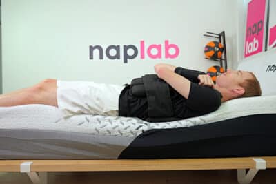 Nectar Luxe Edge Support Back Sleeping With Vest