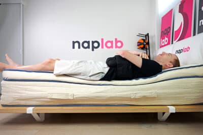 Amerisleep Organica Plush Edge Support Back Sleeping With Vest