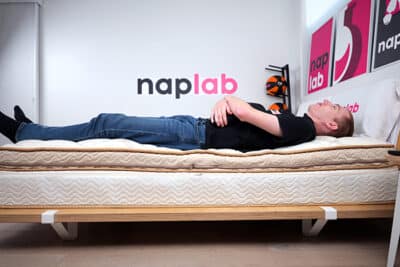 Saatva Solaire Edge Support Back Sleeping With Vest