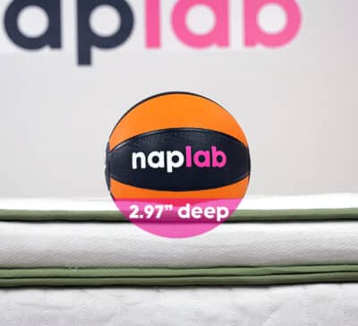 Silk And Snow Organic Plush Sinkage Test