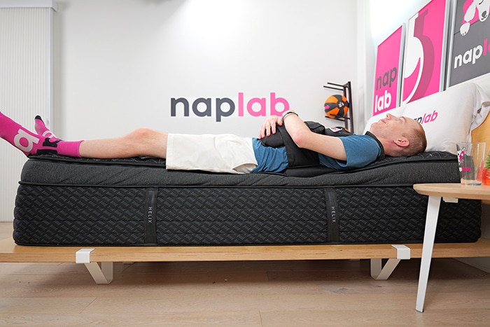 Helix Midnight Elite 2025 Edge Support Test Back Sleeping With Vest