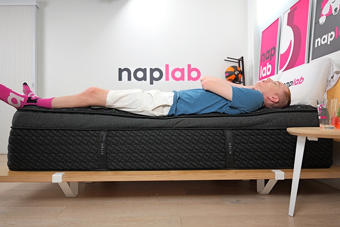 Helix Midnight Elite 2025 Edge Support Test Back Sleeping