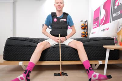 Helix Midnight Elite 2025 Edge Support Test With Vest Helix Midnight Elite 2025 Edge Support Test With Vest