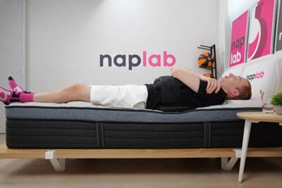 Helix Moonlight Luxe Edge Support Test Back Sleeping With Vest Helix Moonlight Luxe Edge Support Test Back Sleeping With Vest