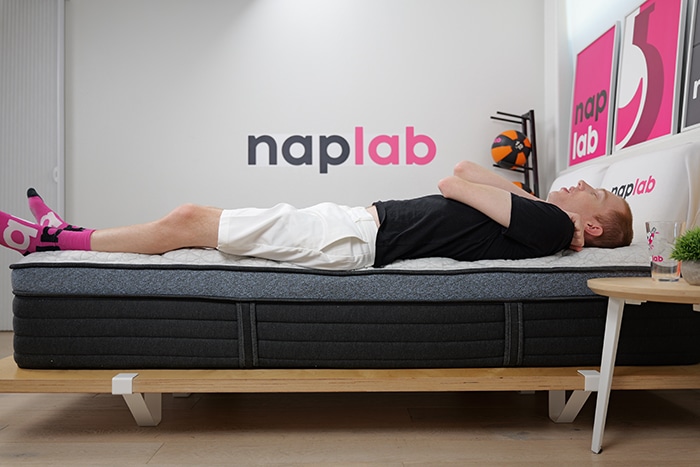 Helix Moonlight Luxe Edge Support Test Back Sleeping