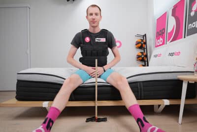 Helix Plus Luxe 2025 Edge Support Test With Vest Helix Plus Luxe 2025 Edge Support Test With Vest