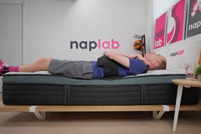 Helix Sunset Luxe Edge Support Test Back Sleeping With Vest