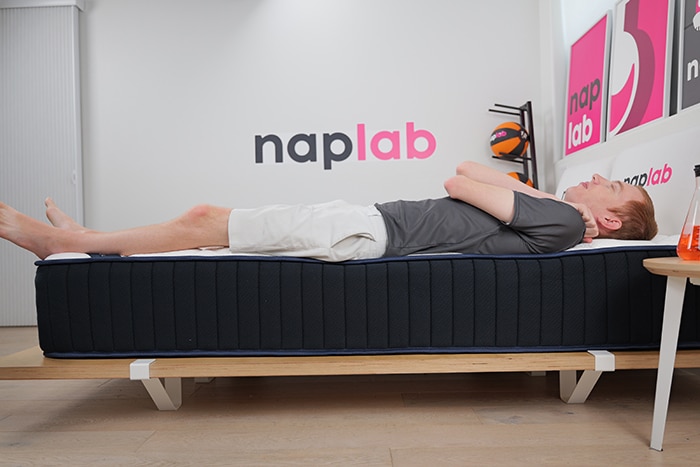 Dreamcloud Classic Hybrid Edge Support Test Back Sleeping Dreamcloud Classic Hybrid Edge Support Test Back Sleeping