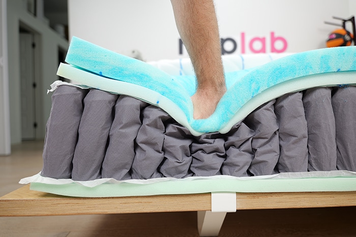 Dreamcloud Premier Hybrid Pressing On Foams