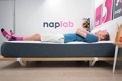 Ghostbed Comfort Foam Edge Support Test Back Sleeping Ghostbed Comfort Foam Edge Support Test Back Sleeping