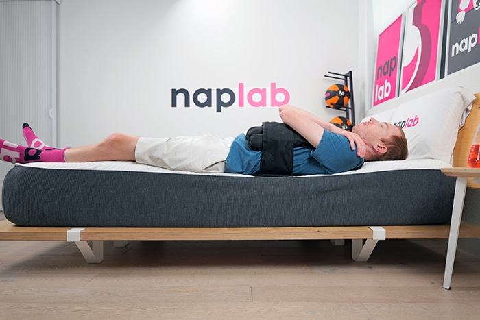 Ghostbed Comfort Foam Edge Support Test Back Sleeping With Vest